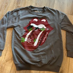 Women’s Rolling Stones Christmas Sweatshirt Size Medium